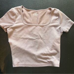 Hollister Women's Ribbed Lavender Crop Top